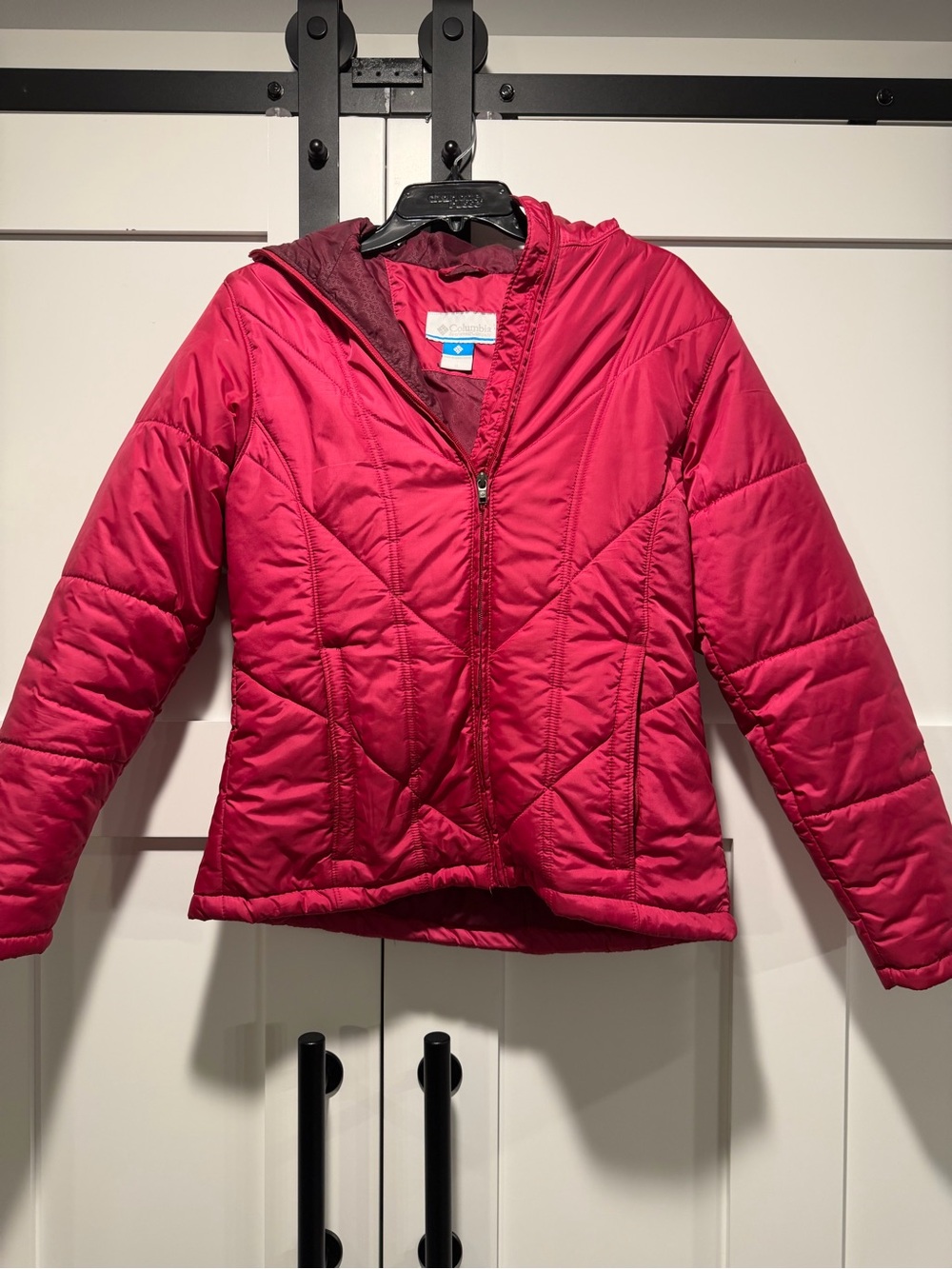Columbia Women's Pink Quilted Puffer Coat with Hood